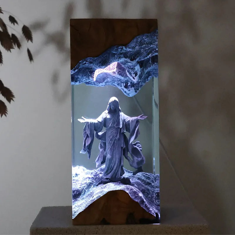 Jesus Resin Lamp — Light of the World