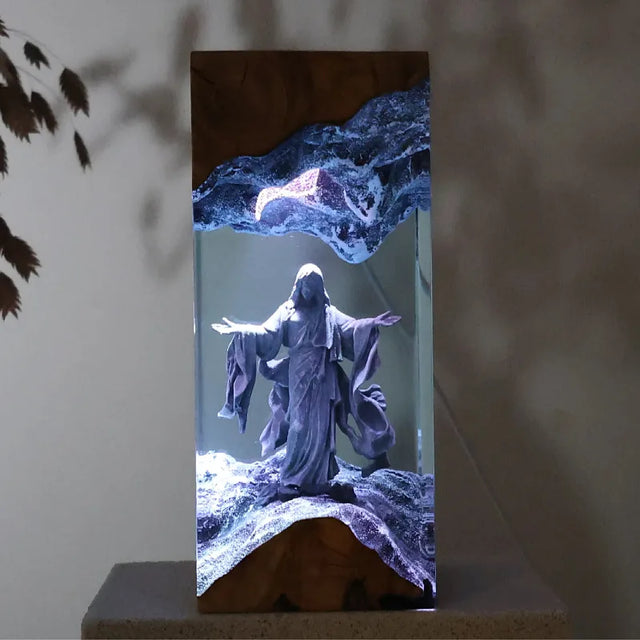 Jesus Resin Lamp — Light of the World